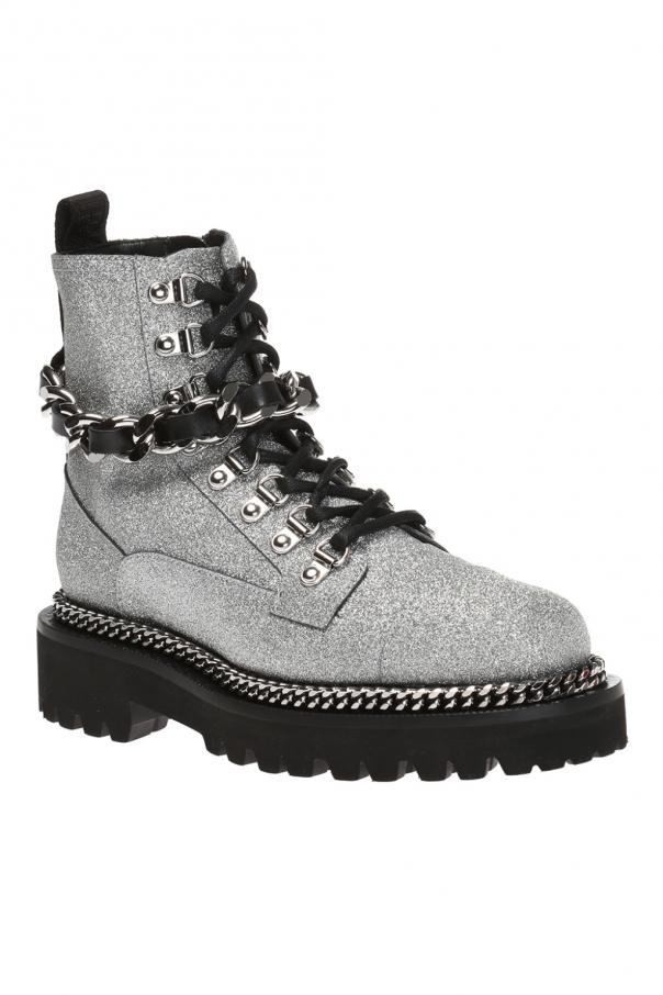 Balmain combat clearance army chain boot